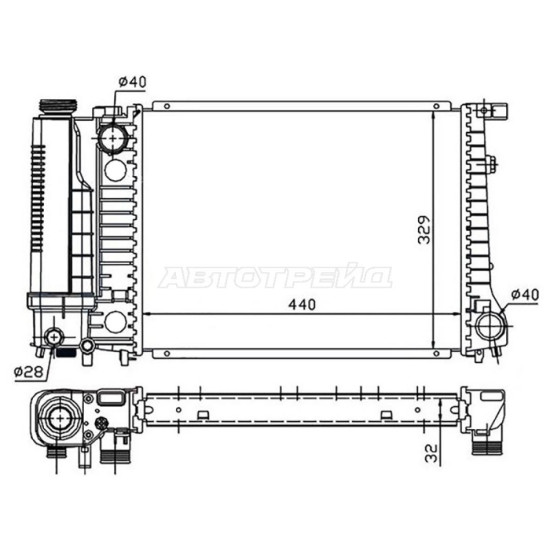 Радиатор BMW 3-Series 81-00 / 5-Series 88-96 SAT