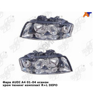 Фара AUDI A4 01-04 ксенон хром тюнинг комплект R+L DEPO