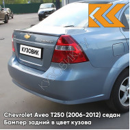 Бампер задний в цвет кузова Chevrolet Aveo T250 (2006-2012) седан 32U - Pastel Blue - Голубой