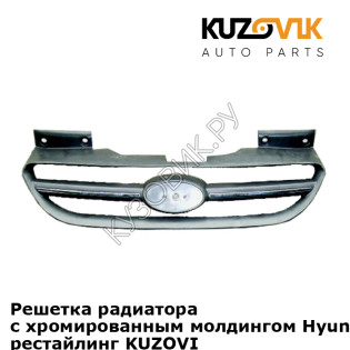 Решетка радиатора с хромированным молдингом Hyundai Getz (2005-) рестайлинг KUZOVIK
