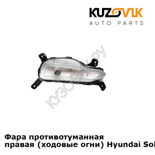 Фара противотуманная правая (ходовые огни) Hyundai Solaris 2 (2017-2020)  KUZOVIK