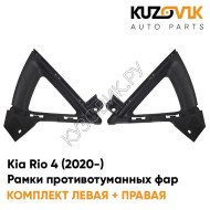 Рамки противотуманных фар Kia Rio 4 (2020-) рестайлинг KUZOVIK